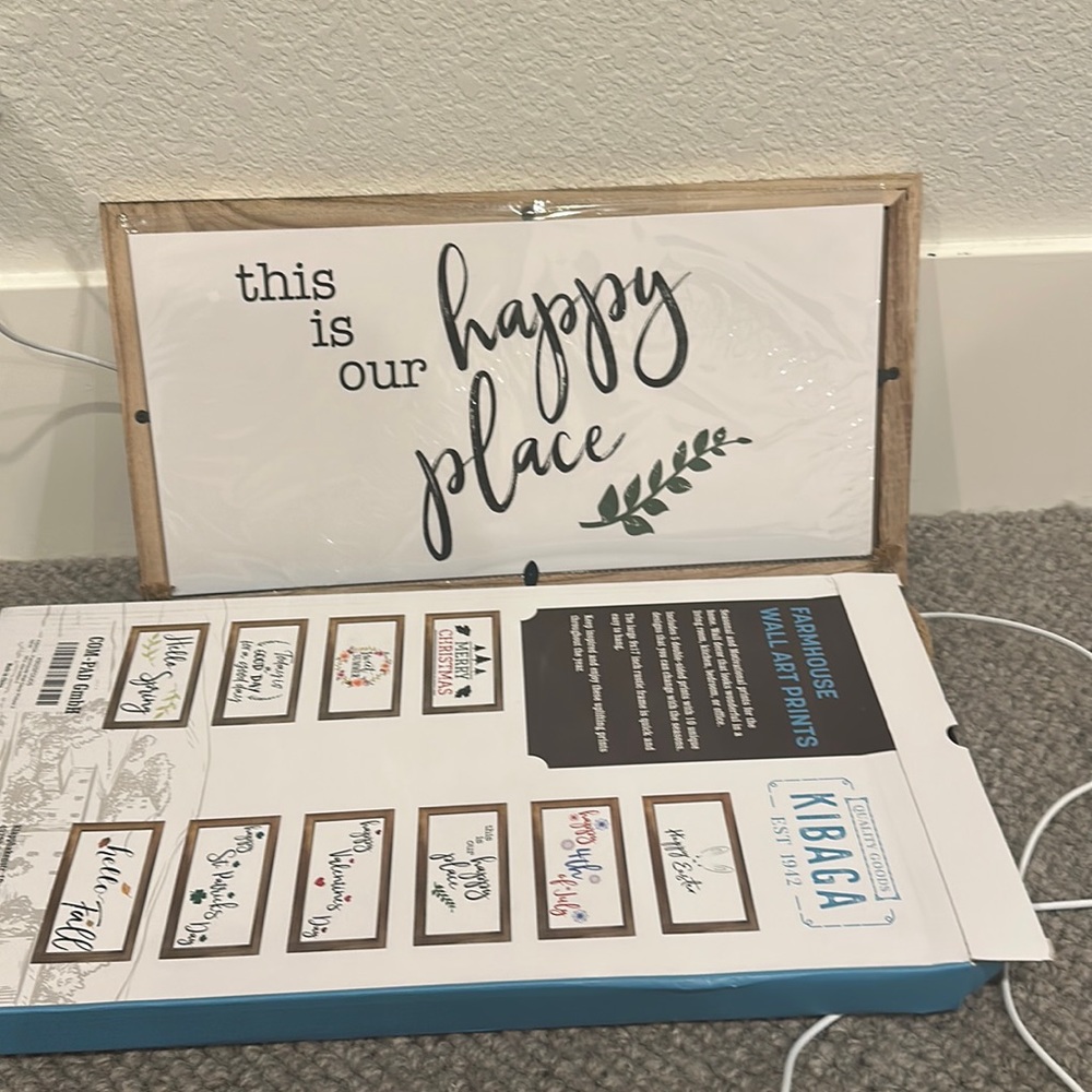 farmhouse wall prints with different signs NWT